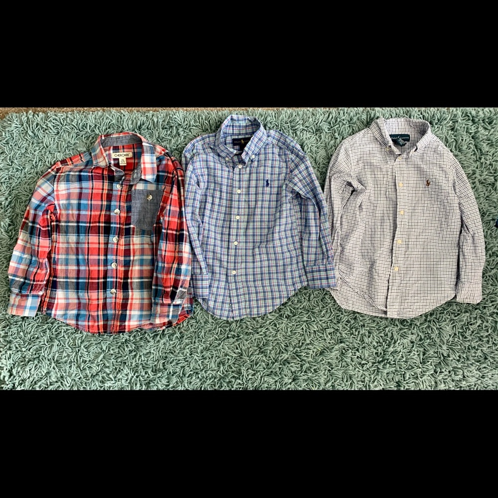 Ralph Lauren Polo Boys Button Up Shirts.